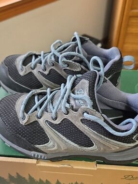 Women  Grey and Light Blue Steel Toe Sneakers